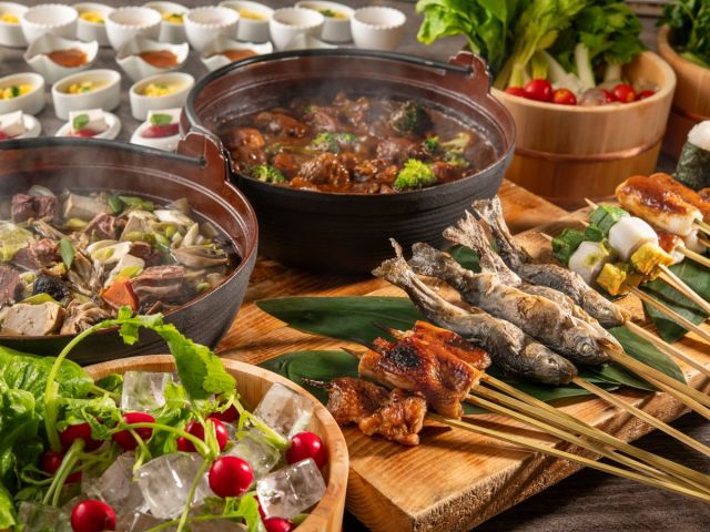 亀の井ホテル 日光湯西川 オールインクルーシブホテル 【夕食】里山料理ハーフビュッフェ