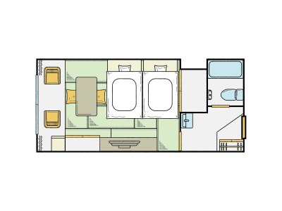 【和室10畳（バス有り）】 イラストイメージ