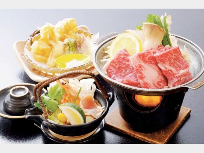 夕食一例（上州伊香保づくし）