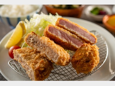 ランチ【3種のミートカツ定食】