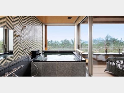 【禁煙】温泉半露天風呂付き和洋室（一例）