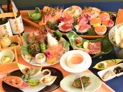 グルメ特撰会席♪伊勢海老・かずさ和牛☆房総の味覚をまるごと堪能！