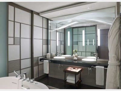 スーペリアルーム バスルーム(ドア閉時)