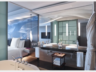 スーペリアルーム バスルーム(ドア開時)