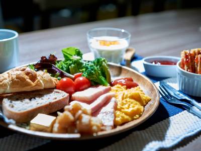 朝食メニュー(洋食盛り付け例)