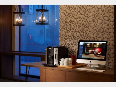 ＜コーヒーカウンター＞ロビーでは本格的なエスプレッソマシンで淹れる上質コーヒーをフリーでご用意