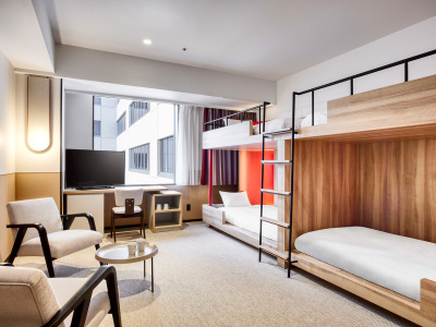 ロフトフォース｜2段ベッドを2台設置し、最大4名様での宿泊が可能です。