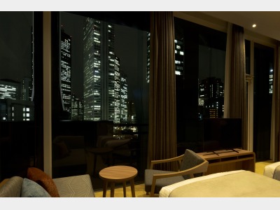 【禁煙】パノラマツイン・トリプル（テラス付）／夜の眺望