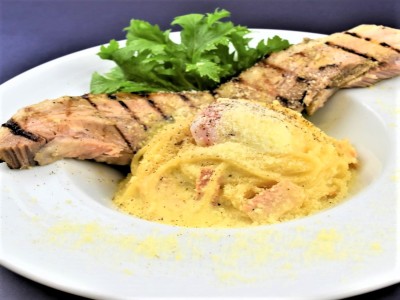 【夕食】肉カルボナーラ