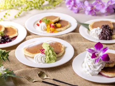 【朝食】パンケーキ盛り付け一例