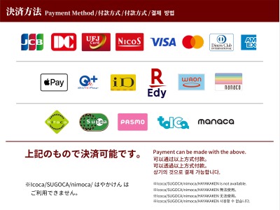 決済方法のご案内