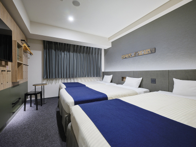 デラックスツイン（エキストラベッド付）※3名利用時イメージ※1〜2名様での利用時は、 エキストラベッドのご用意はございません