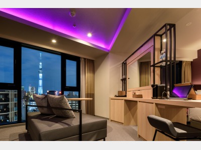 コーナースイートからスカイツリーがご覧いただけます