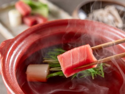 【土地の恵み会席】春（2026年3月～5月）台物 ねぎま鍋　季節の野菜