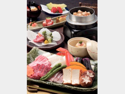 夕食一例（炙り焼会席）