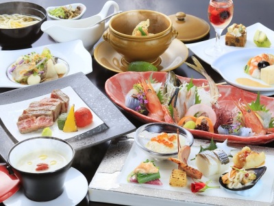 【基本会席】国産牛サーロインステーキをメインにした当館人気NO.1会席　※イメージ