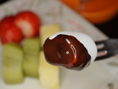 ご夕食の一例（チョコレートフォンデュ）