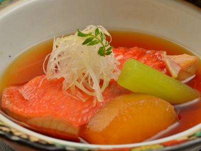 ご夕食の一例（金目鯛の煮付け）