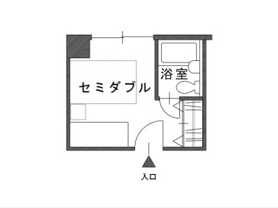 洋室セミダブル（見取図）