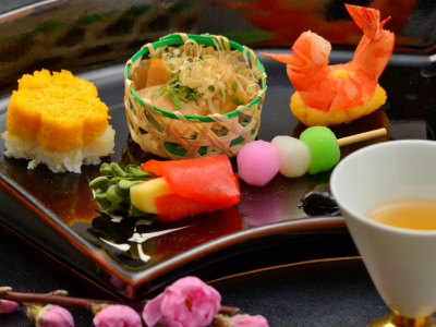 ご夕食の一例（前菜5点盛）