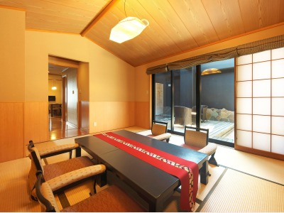 露天風呂付客室一例