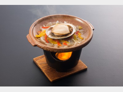 あわび陶板焼き