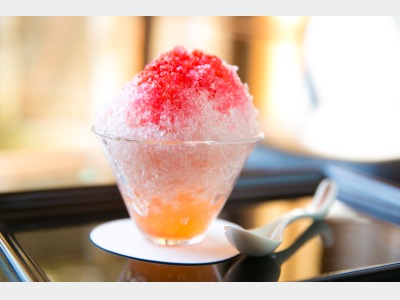【癒しのとき】 *湯上りサービスのかき氷。季節に合わせてお部屋へお持ちいたします。