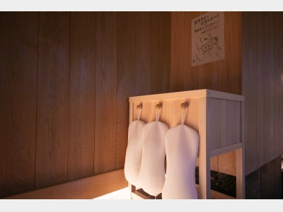 寝湯用の枕と布をご用意しております