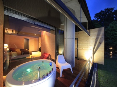 【 【露天風呂付き】和洋室ツインルーム／45㎡／4名定員　※禁煙