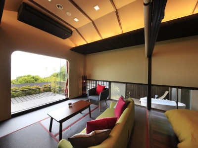  【露天風呂付き】和洋室ツインルーム／45㎡／4名定員　※禁煙