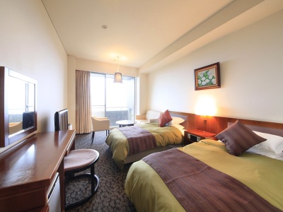 【洋室】ツイン／22㎡／2名定員／オーシャンビュー　※禁煙