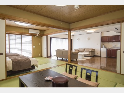 【禁煙】ツインルーム＋和室＋リビング（６３㎡～）【和洋室】