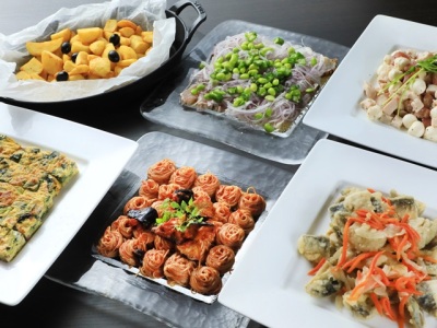 ハーフビュッフェ：ご夕食◆軽やかな前菜を豊富にご用意しております　※イメージ