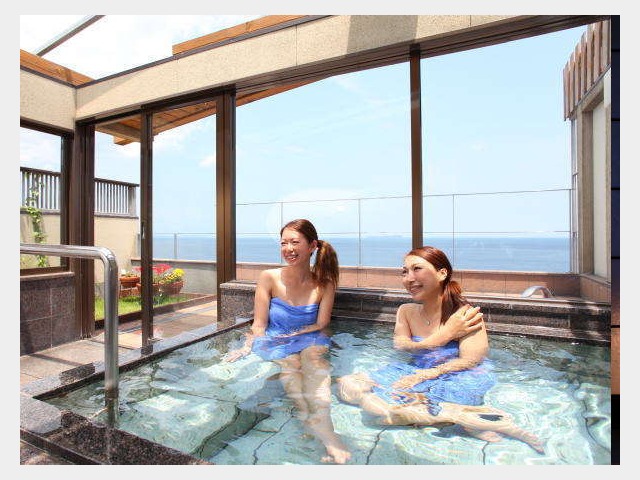 かめや楽寛 貸切露天風呂一例