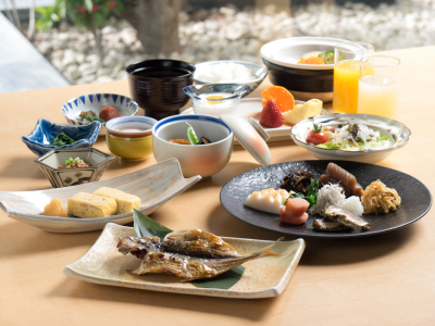 朝食　和食中心のブッフェ(イメージ)