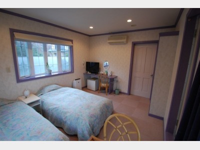 海側ツインルーム（201号室）バルコニー付