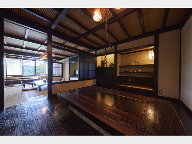 花のおもてなし　南楽 下賀茂亭　囲炉裏露天風呂付和室一例