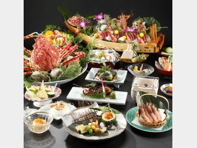 夕食一例（高足ガニ料理）