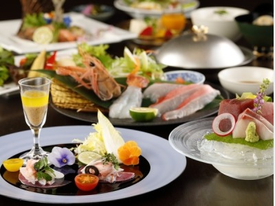 夕食イメージ（駿河湾の幸とこだわり地野菜の和風創作料理）