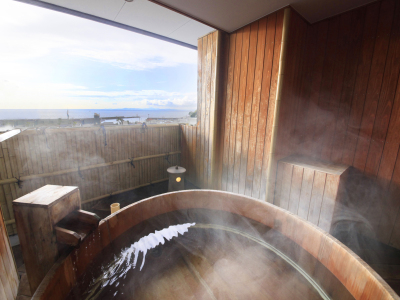 温泉露天風呂付最上階和室特別室／駿河湾を望む最上階の露天風呂付客室