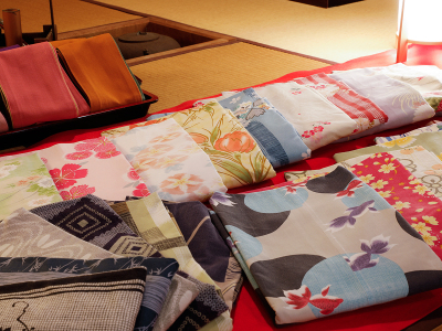 【設備・備品】男性・女性ともに、色浴衣の貸し出しもございます。