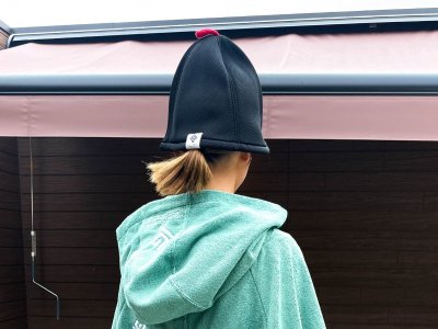 サウナハットやポンチョも無料貸出ししています