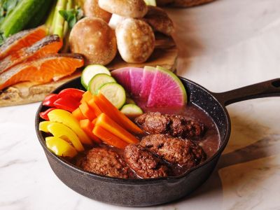 【追加オプション】ロトンドオリジナルAKポークの特製ハンバーグ