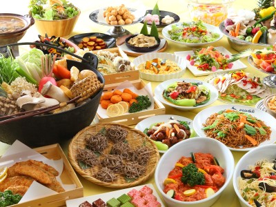 【夕食バイキング】和洋中盛り込んだバイキング。お腹いっぱいお召し上がりください