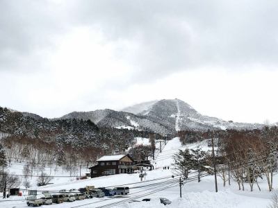 お部屋からの横手山眺望