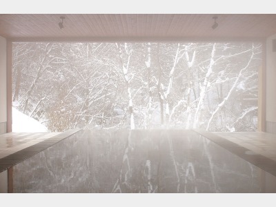 立ち湯「雪月花」　雪景色