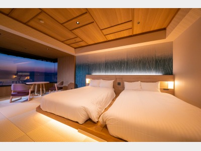 《湖側》湖煌KOKOU 【コンフォートフロア／8・9階】スタイリッシュ和ツイン／禁煙