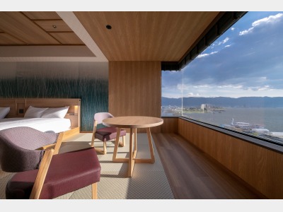 《湖側》湖煌KOKOU 【コンフォートフロア／8・9階】スタイリッシュ和ツイン／禁煙