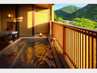一花一葉　客室露天風呂一例②