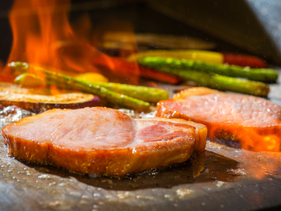 朝食バイキング　鉄板焼き料理